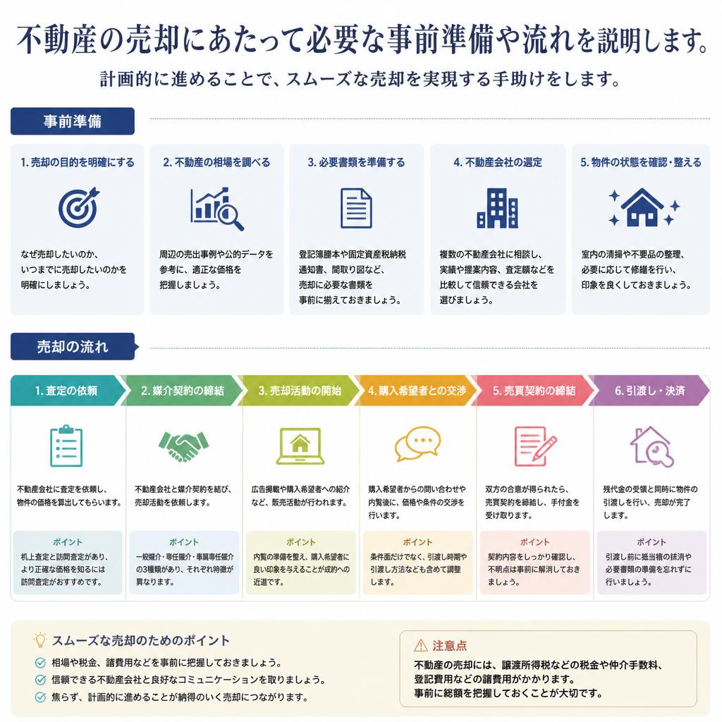 売却の流れとご準備
