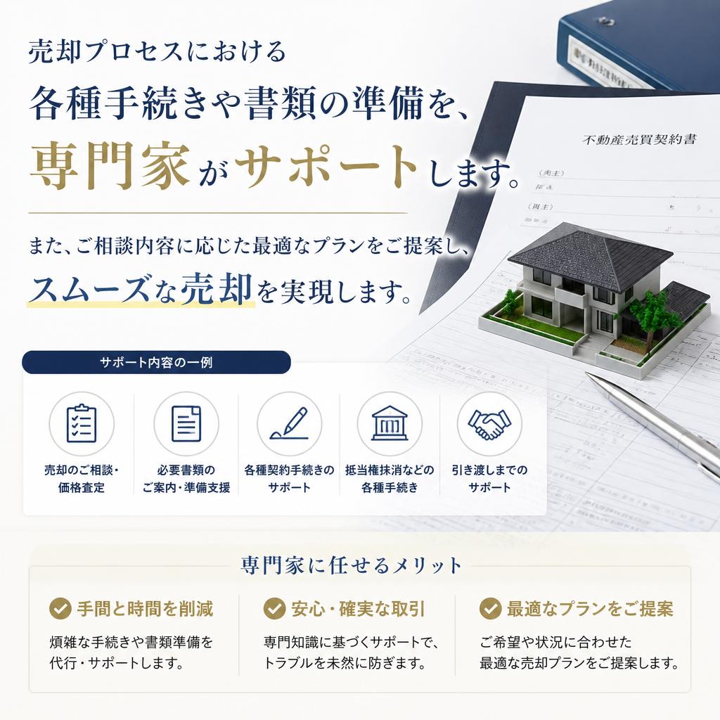 円滑な売却を実現するためのサポート体制