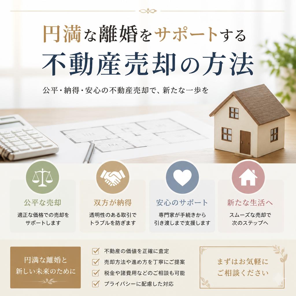 円満な離婚をサポートする不動産売却の方法