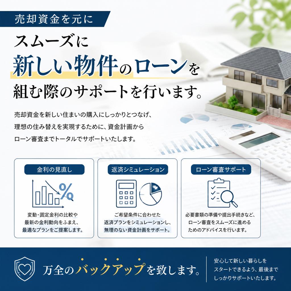ローンサポートで安心の住み替え