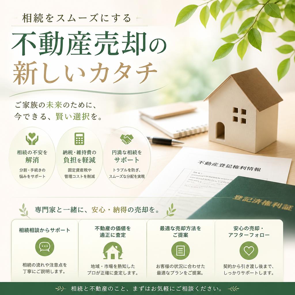 相続をスムーズにする不動産売却の新しいカタチ